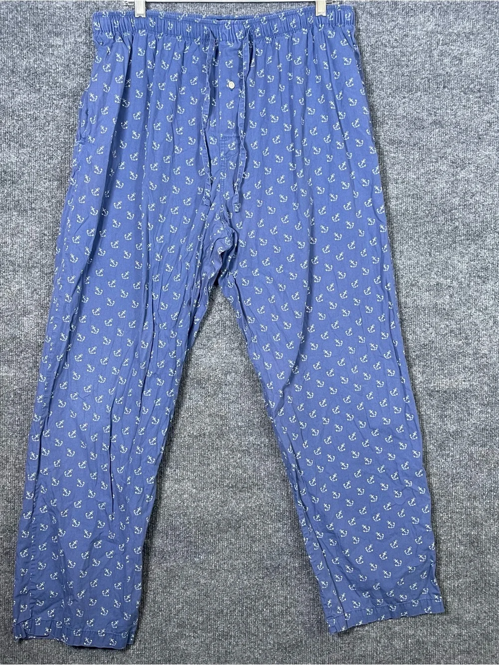Polo Ralph Lauren Mens‎ Large Blue Nautical Anchor Pajama Pants Elastic Waist